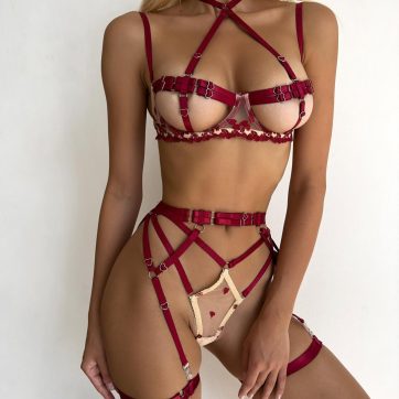 Joy Of Sin Lingerie Set – Black