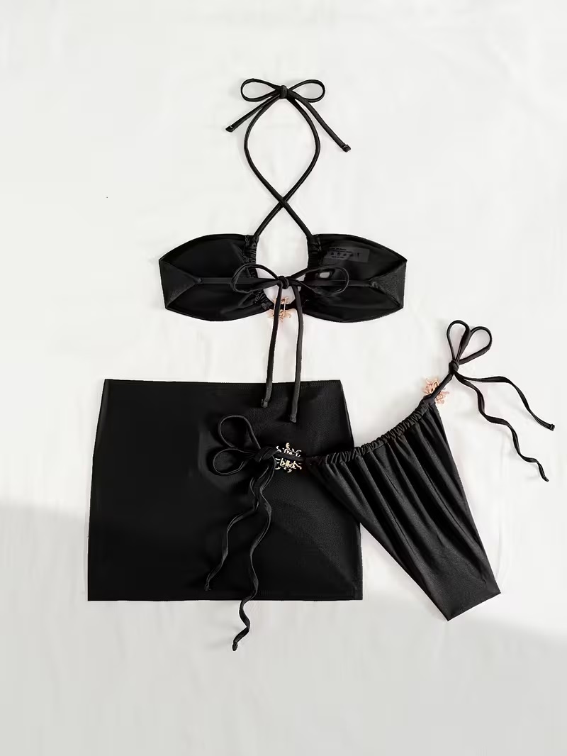 Amalfi Sunset Glow Bikini - Black - Image 5