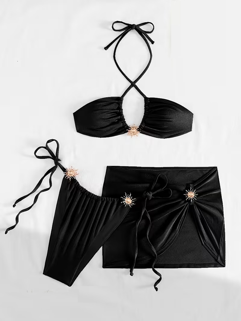 Amalfi Sunset Glow Bikini - Black - Image 4