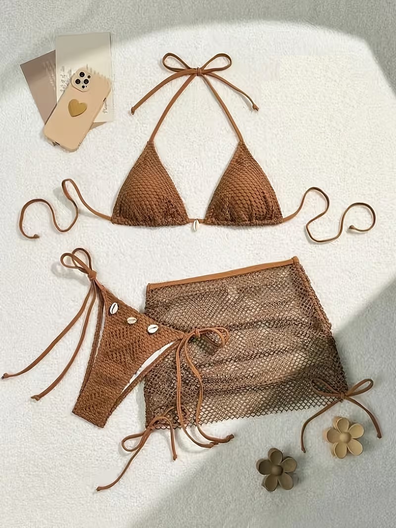 Florida Vibes Bikini - Dark Brown - Image 2